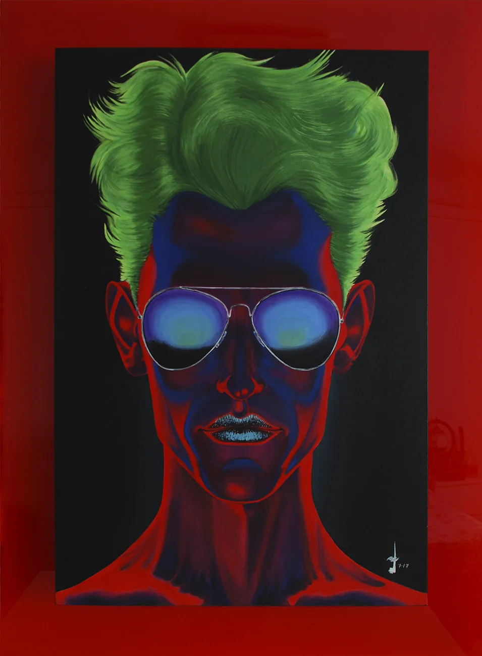 Lakshmi Mohanbabu Framed Ivory Red White reflecting red. Green hair is a must have.