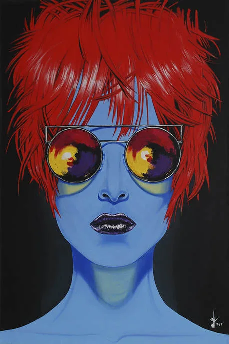 Lakshmi Mohanbabu Pearly Blue Blue skin and red hair. Variety is key. 